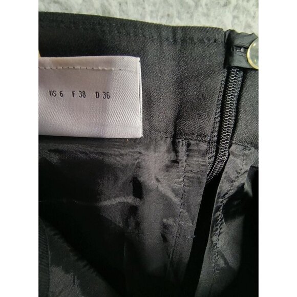 Akris Punto Wool Blend Knee Length A-line Midi Skirt Black Womens Size US Sz 6 - Picture 9 of 11